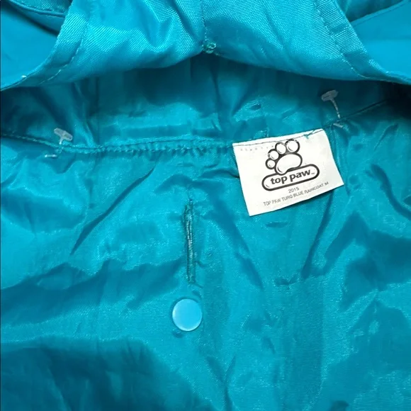 Top Paw - Teal Dog Hooded Rain Jacket - NWOT - Picture 5 of 5